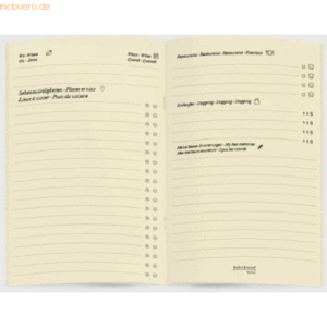 Bullet Journal Modimo Einlagen für Bullet Journal 10x15 cm 2er Set 'Tr