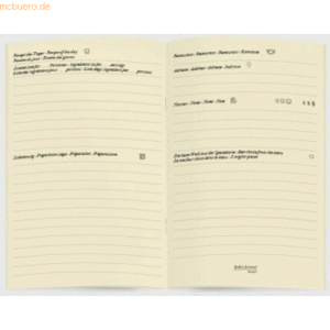 Bullet Journal Modimo Einlagen für Bullet Journal 10x15 cm 2er Set 'Fo