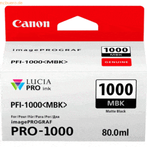 Canon Tintenpatrone Canon PFI-1000MBK schwarz matt