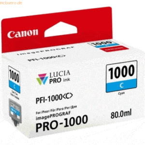 Canon Tintenpatrone Canon PFI-1000C cyan
