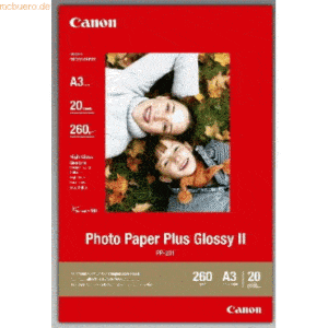 Canon Fotopapier PP201 PLUS II A3 260g/qm hochglänzend VE=20 Blatt