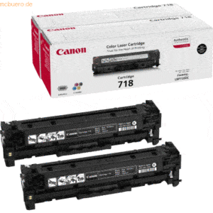 Canon Toner Canon 718 schwarz Doppelpack ca. 6800 Seiten