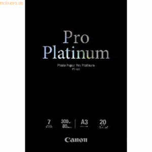 Canon Fotopapier PT101 Platinum A3 300g/qm hochlänzend VE=20 Blatt