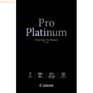 Canon Fotopapier PT101 Platinum A3+ 300g/qm hochlänzend VE=10 Blatt