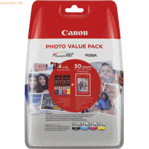 Canon Tintenpatrone Canon CLI-551XL cyan/magenta/gelb/schwarz