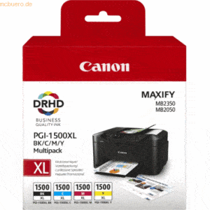 Canon Tintenpatrone Canon PGI-1500XL Multipack BK/C/M/Y