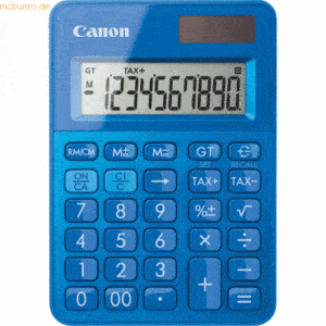 Canon Tischrechner LS-100K 10-stellig Solar/Batteriebetrieb blau