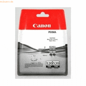 Canon Tintenpatrone Canon PGI 520 BK VE=2 Stück schwarz