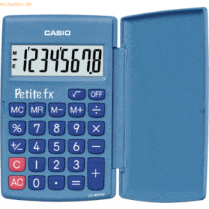 Casio Taschenrechner LC-401 LV 8-stellig Batteriebetrieb blau