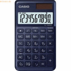 Casio Taschenrechner SL-1000SC Solar-/Batteriebetrieb marineblau