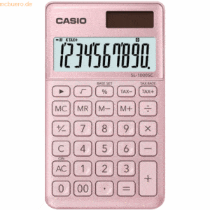 Casio Taschenrechner SL-1000SC Solar-/Batteriebetrieb rosa