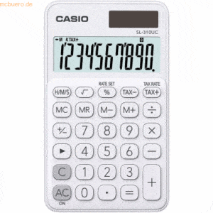 Casio Taschenrechner SL-310UC-WE Solar/Batterie weiß