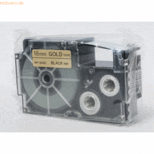 Casio Schriftbandkassette XR-18 GD 18mm schwarz auf gold