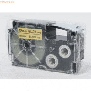 Casio Schriftbandkassette XR-18 YW 18mm schwarz auf gelb
