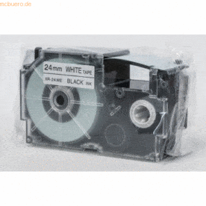 Casio Schriftbandkassette XR-24 WE 24mm schwarz auf weiß