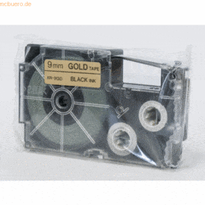 Casio Schriftbandkassette XR-9 GD 9mm schwarz auf gold