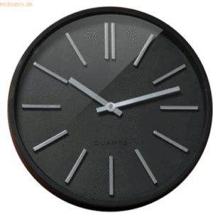 Orium Wanduhr Goma lautlos 35cm 11045 schwarz