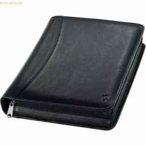 Chronoplan Kalender-Ringbuch A5 Compact Standard Leder schwarz