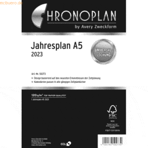 Chronoplan Jahresplan A5 mit Leporellofalzung Kalendarium 2023