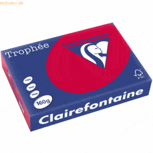 Clairefontaine Kopierpapier Trophee A4 160g/qm VE=250 Blatt kirschrot
