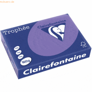 4 x Clairefontaine Kopierpapier Trophee A4 160g/qm VE=250 Blatt lila