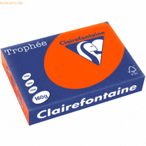 4 x Clairefontaine Kopierpapier Trophee A4 160g/qm VE=250 Blatt ziegel