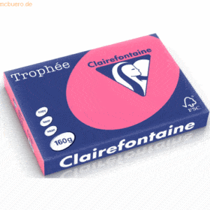4 x Clairefontaine Kopierpapier Trophee A3 160g/qm VE=250 Blatt eosin