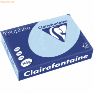 4 x Clairefontaine Kopierpapier Trophee A4 160g/qm VE=250 Blatt eisbla