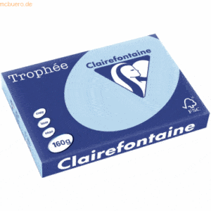 4 x Clairefontaine Kopierpapier Trophee A3 160g/qm VE=250 Blatt eisbla