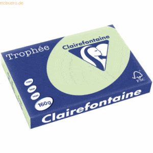 4 x Clairefontaine Kopierpapier Trophee A3 160g/qm VE=250 Blatt apfelg