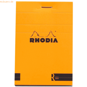 10 x Rhodia Notizblock Basic A7 70 Blatt liniert orange