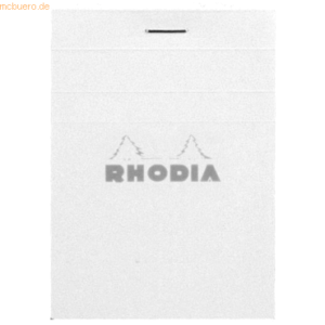 10 x Rhodia Notizblock White Nr. 11 A7 kariert 80 Blatt weiß