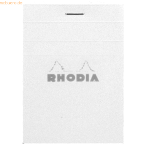 10 x Rhodia Notizblock White Nr. 11 A7 liniert 80 Blatt weiß