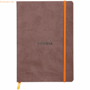 Rhodia Notizbuch Flex A5 liniert 90g/qm 80 Blatt schokolade