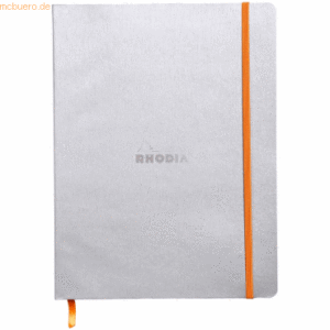 2 x Rhodia Notizbuch Flex 19x25cm liniert 90g/qm 80 Blatt silber