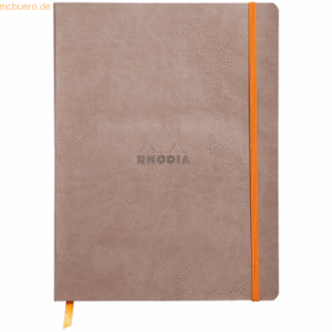 2 x Rhodia Notizbuch Flex 19x25cm liniert 90g/qm 80 Blatt mausgrau