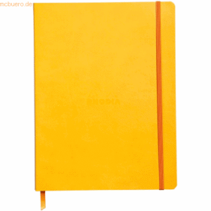 2 x Rhodia Notizbuch Flex 19x25cm liniert 90g/qm 80 Blatt gelb