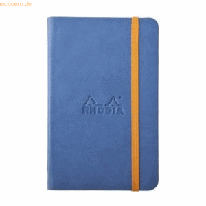 2 x Rhodia Notizbuch Rhodiarama A6 96 Blatt blanko saphirblau