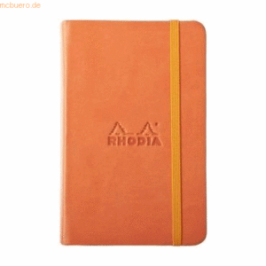 2 x Rhodia Notizbuch Rhodiarama A6 96 Blatt blanko mandarine