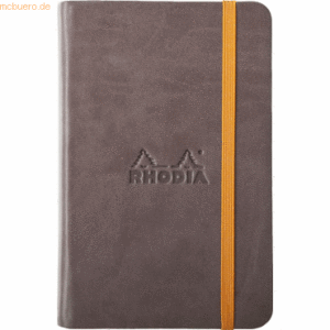 2 x Rhodia Notizbuch Rhodiarama A6 96 Blatt liniert schokoladenbraun