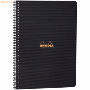 5 x Rhodia Notizbuch A4+ 80 Blatt Wire-O-Bindung 90g liniert mit Rand