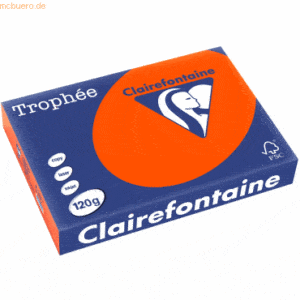 5 x Clairefontaine Kopierpapier Trophee A4 120g/qm VE=250 Blatt ziegel
