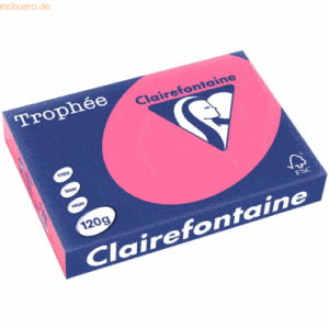 5 x Clairefontaine Kopierpapier Trophee A4 120g/qm VE=250 Blatt eosin