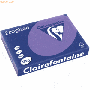 5 x Clairefontaine Kopierpapier Trophee A4 120g/qm VE=250 Blatt lila