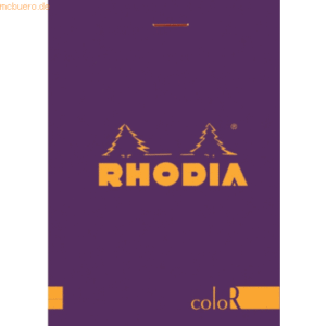 10 x Rhodia Notizblock color 85x120 70 Blatt liniert violett