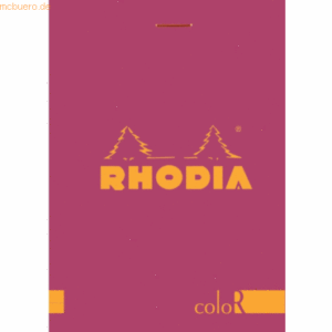 10 x Rhodia Notizblock color 85x120 70 Blatt liniert himbeer