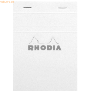10 x Rhodia Notizblock White Nr. 13 A6 kariert 80 Blatt weiß