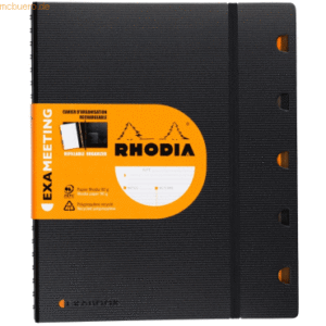 6 x Rhodia Meetingbook Office Exa Rhodiactive A4+ 80 Blatt 90g mit Vor