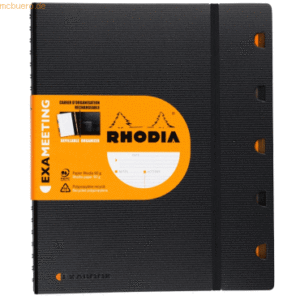 6 x Rhodia Meetingbook Office Exa Rhodiactive A5+ 80 Blatt 90g mit Vor