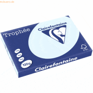 5 x Clairefontaine Kopierpapier Trophee A3 120g/qm VE=250 Blatt blau